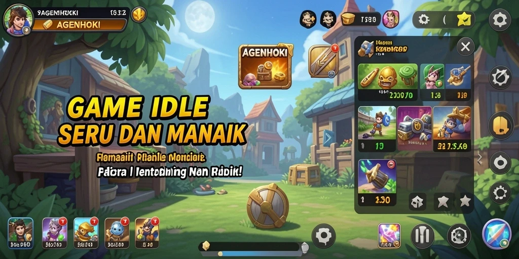 Tampilan menarik dan gameplay yang adiktif di AGENHOKI.