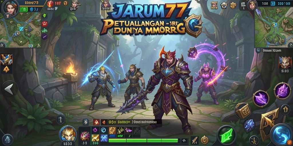 Tangkapan layar dari gameplay MMORPG JARUM77 yang epik.