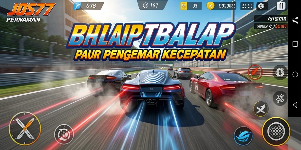 Tampilan menarik dari gameplay balap yang seru di JOS77.