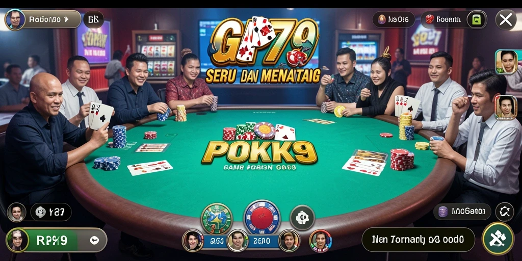 Gameplay seru dan mendebarkan dalam RP79 Poker.