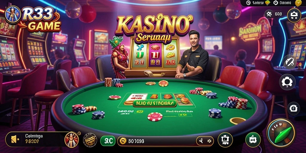 Tampilan menarik dari gameplay kasino RR33 yang mengasyikkan.