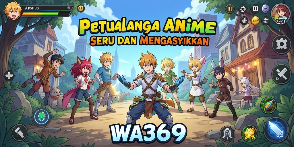 Tampilan gameplay menarik dari WA369 yang menggambarkan aksi Anime.