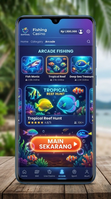 Tampilan utama aplikasi ziatogel yang user-friendly.